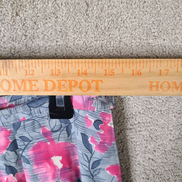 VTG Country Pendleton Sophisticates Skirt 14 Pink Gray Floral Maxi Rayon Pleated - Picture 5 of 9